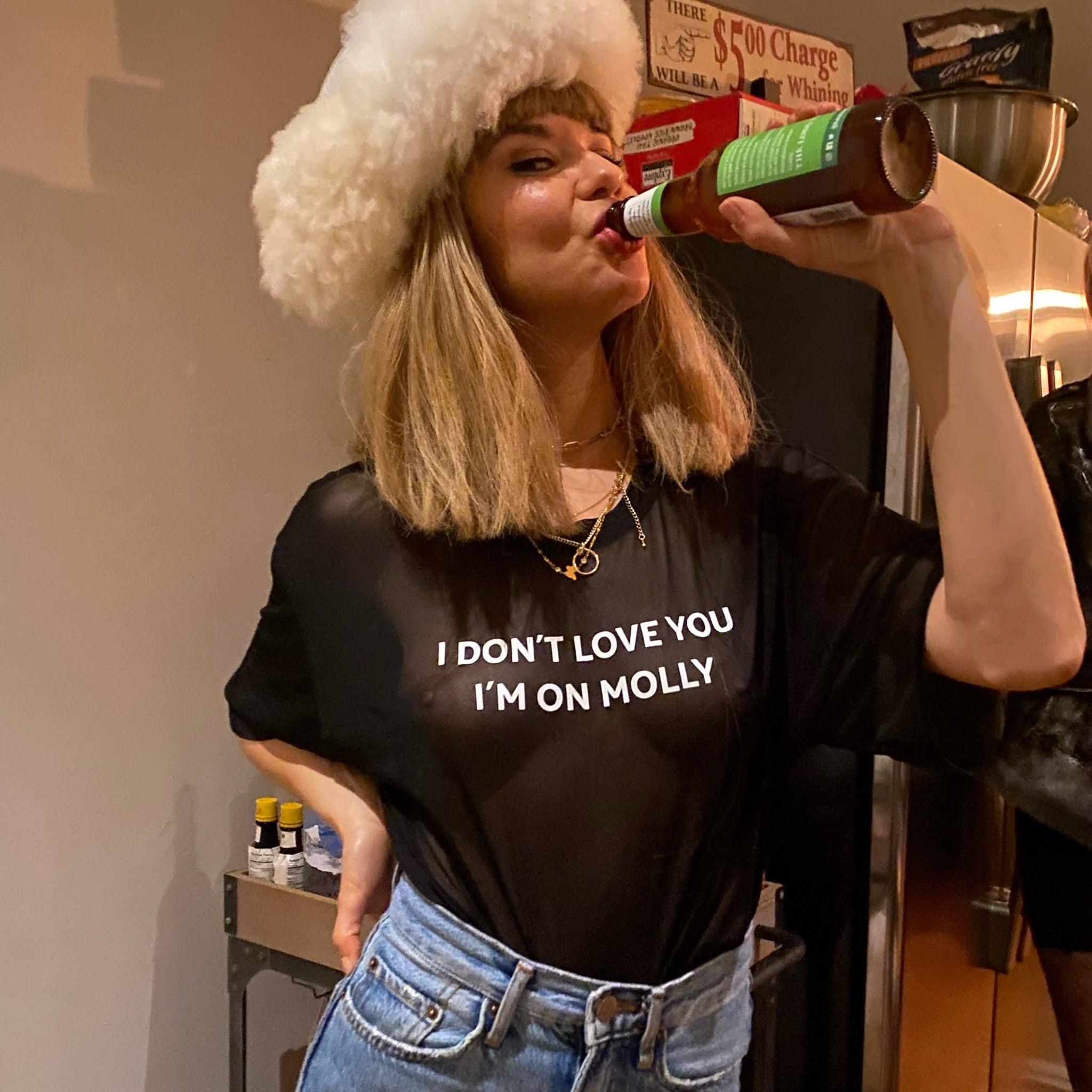 I dont love you I'm on Molly  Mesh Tee